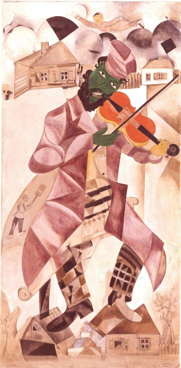 Marc Chagall, Music (1920), tempera, gouache, and opaque white on canvas. State Tretyakov Gallery, Moscow