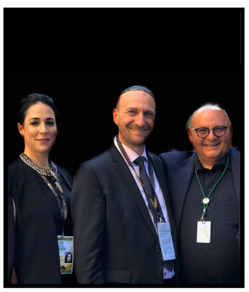 State of the Nation address, 13 February: 2020. Chaya Singer and Shaun Zagnoev with Michael Bagraim, MP, outside Parliament.