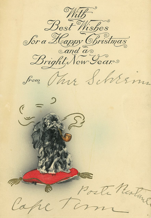 New Year’s card to the Friedlander family from Olive Schreiner