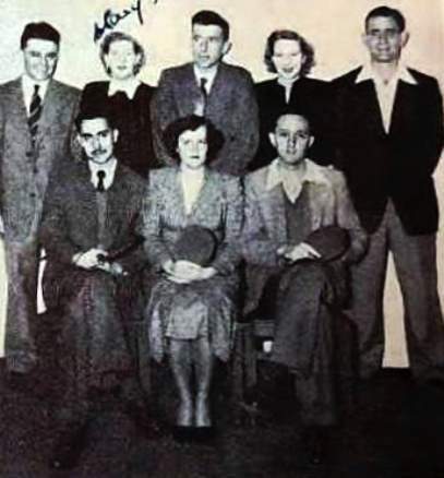 Eastern Province table tennis team, Harold Levy seated, left.