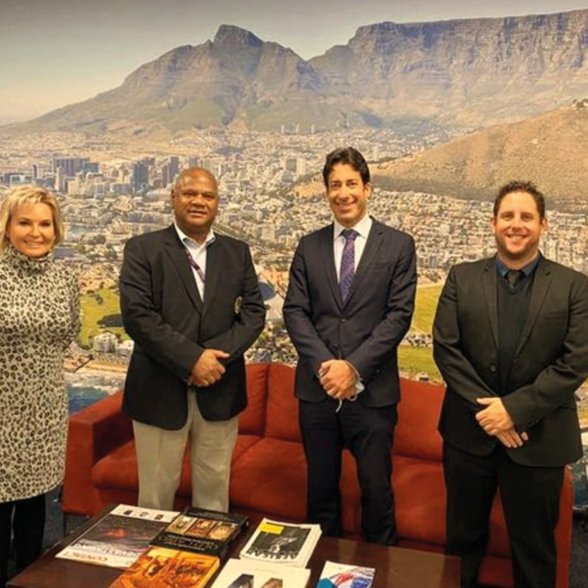 Cape SAJBD meeting with Cape Town Executive Mayor Dan Plato, May 2021: Dawn Nathan-Jones, Mr Plato, Tzvi Brivik, Daniel Bloch
