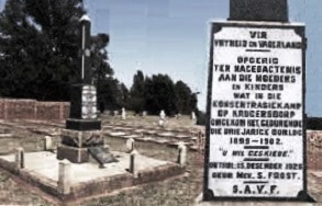 Boer graves and monument, Krugersdorp concentration camp